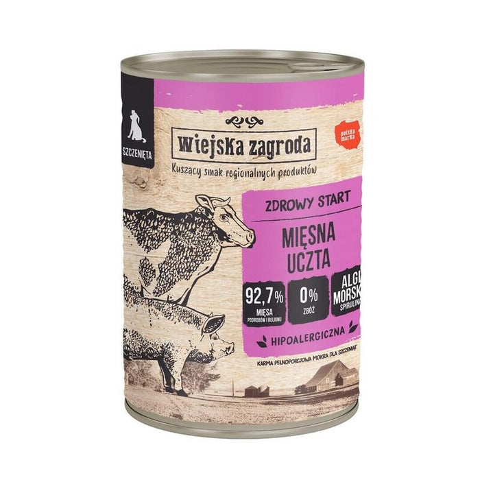 Comida Húmeda Para Perros Wiejska Zagroda Miesna Uczta  400g