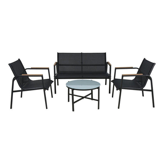Conjunto Jardin 4 Piezas Metal Antracita