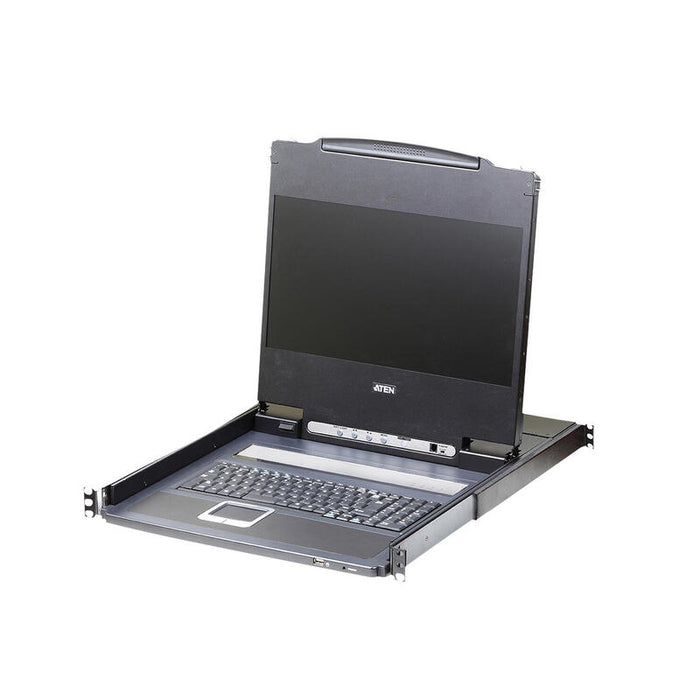 Consola Lcd Single Rail (Hdmi / Dvi / Vga, Usb) Tecl Ingles Uk : Pantalla Lcd De 17,3" Con Resolución Full Hd De 1920 X 1080
