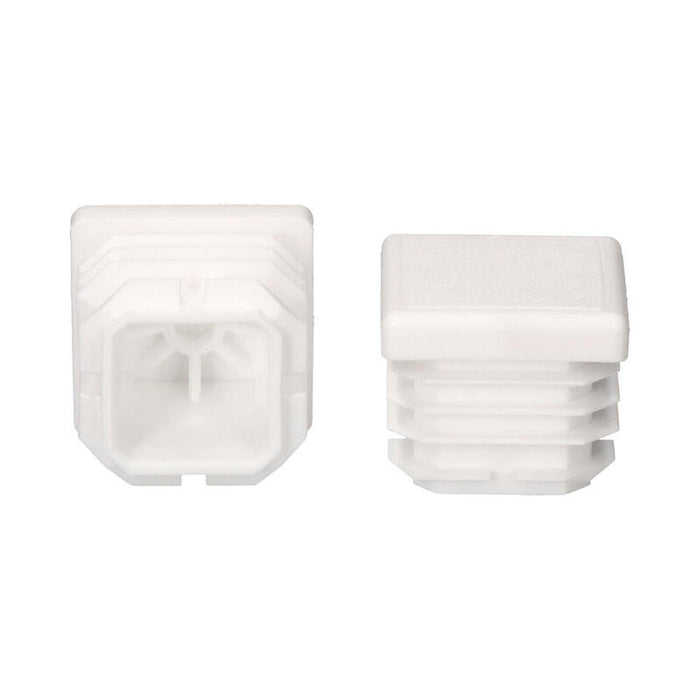 Contera Interior Cuadrada Con Aleta 25x25mm Blanca