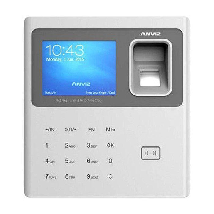 Controlador De Presencia Anviz W1pro Tarjeta Rfid/Lector De Huella Capacidad 3000 Usuarios Mini Usb Usb Host Software Incluido