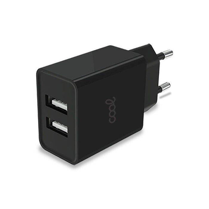 Cool Cargador Red Entrada 2 X Usb 2.4 Amperios Negro