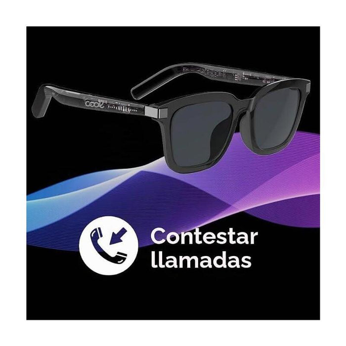 Cool Smart Gafas De Sol Ia Inteligentes Negro (Llamadas, Msica, Traductor)