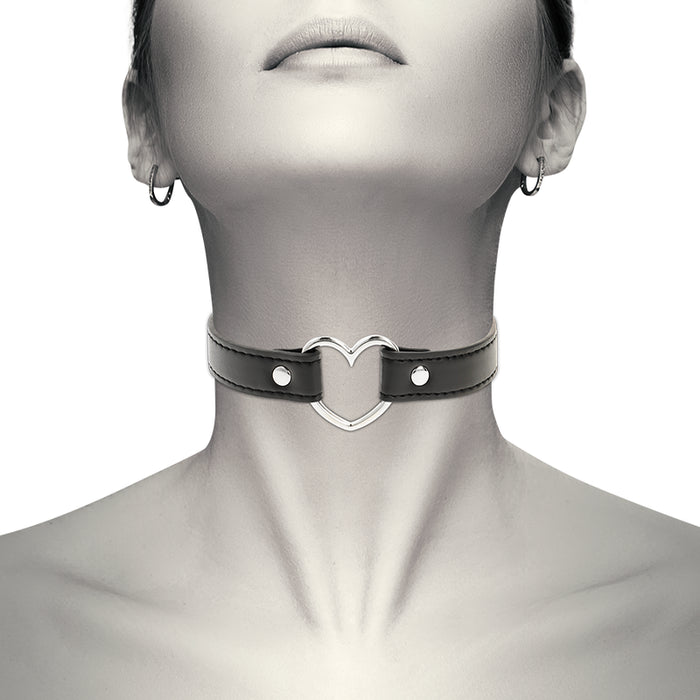 Coquette Chic Desire - Collar Cuero Vegano Accesorio Woman Corazón
