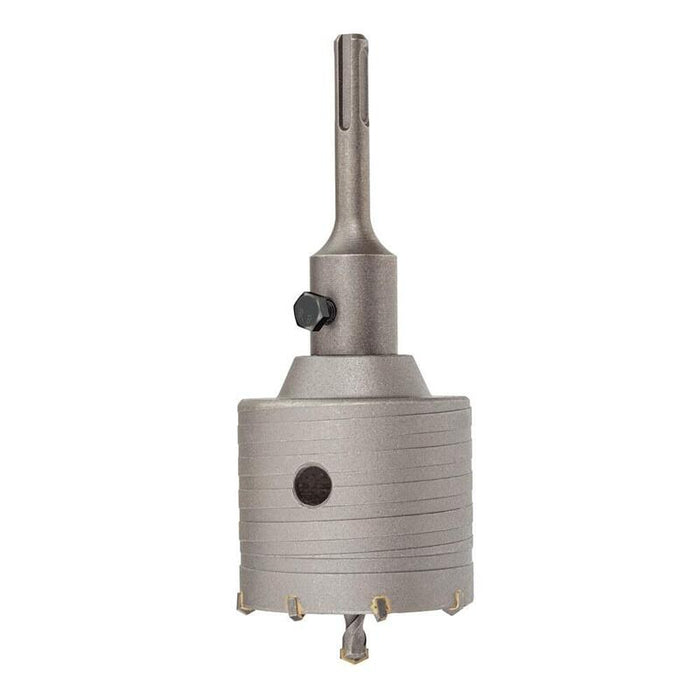 Corona Pasamuros De Metal Duro (Md) Ø60 Mm + Husillo Sds Plus + Broca Guía