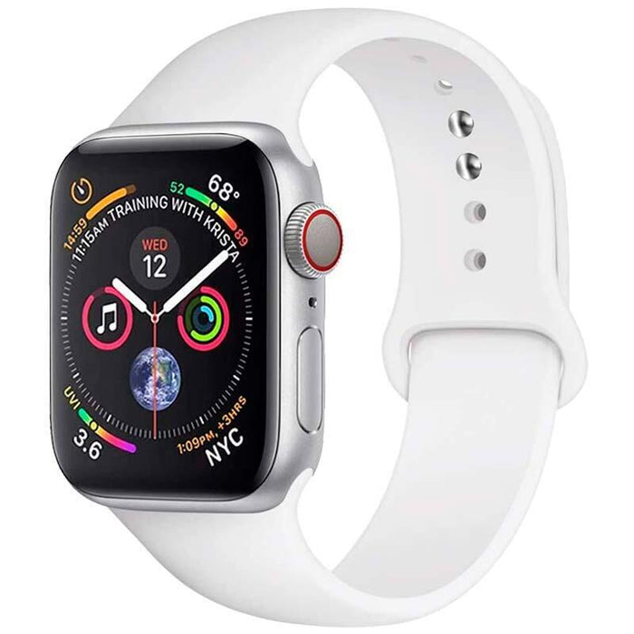 Correa De Silicona Apple Watch 42/44/45/49mm (Blanco)