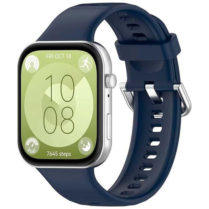 Correa De Silicona Huawei Watch Fit 3 Azul Oscuro