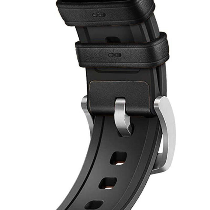 Correa Universal Cuero Premium 20mm Para Smartwatch Xiaomi/Amazfit/Samsung/Huawei/Realme/Ticwatch (Negro)