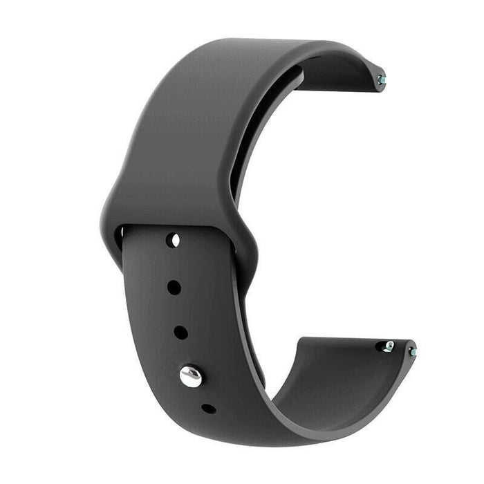 Correa Universal Elgance Silicona 22mm Para Smartwatch Xiaomi/Amazfit/Samsung/Huawei/Realme/Ticwatch (Negro)