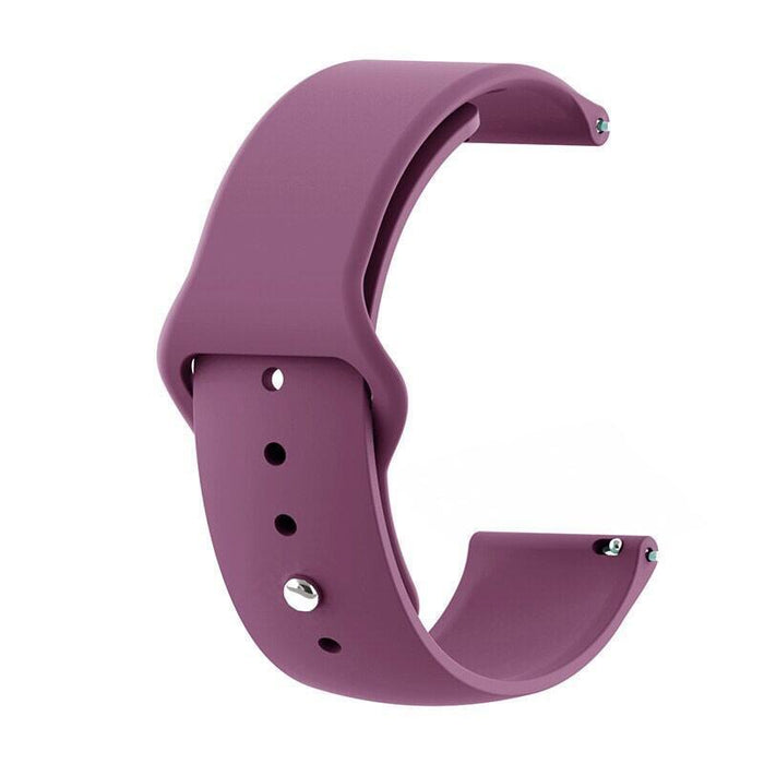 Correa Universal Elgance Silicona 22mm Para Smartwatch Xiaomi/Amazfit/Samsung/Huawei/Realme/Ticwatch (Violeta)