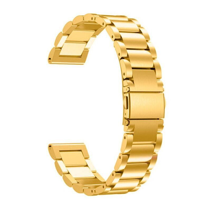 Correa Universal Metal Eslabones 22mm Para Smartwatch Xiaomi/Amazfit/Samsung/Huawei/Realme/Ticwatch (Dorado)