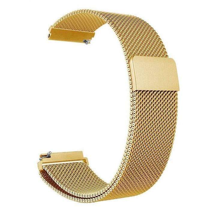 Correa Universal Metal Milanesa 22mm Para Smartwatch Xiaomi/Amazfit/Samsung/Huawei/Realme/Ticwatch (Dorado)