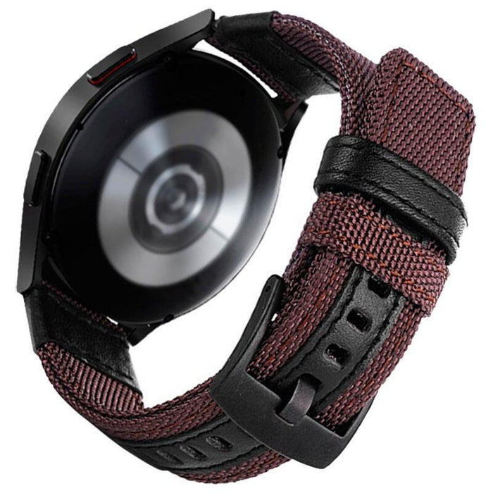 Correa Universal Nailon Ajustable 22mm Café Para Smartwatch Xiaomi/Amazfit/Samsung/Huawei/Realme/Ticwatch
