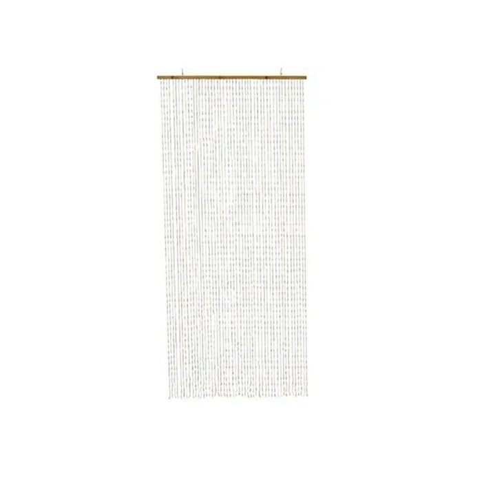 Cortina De Plástico Y Barra De Madera, Para Puerta, 90 X 200 Cm