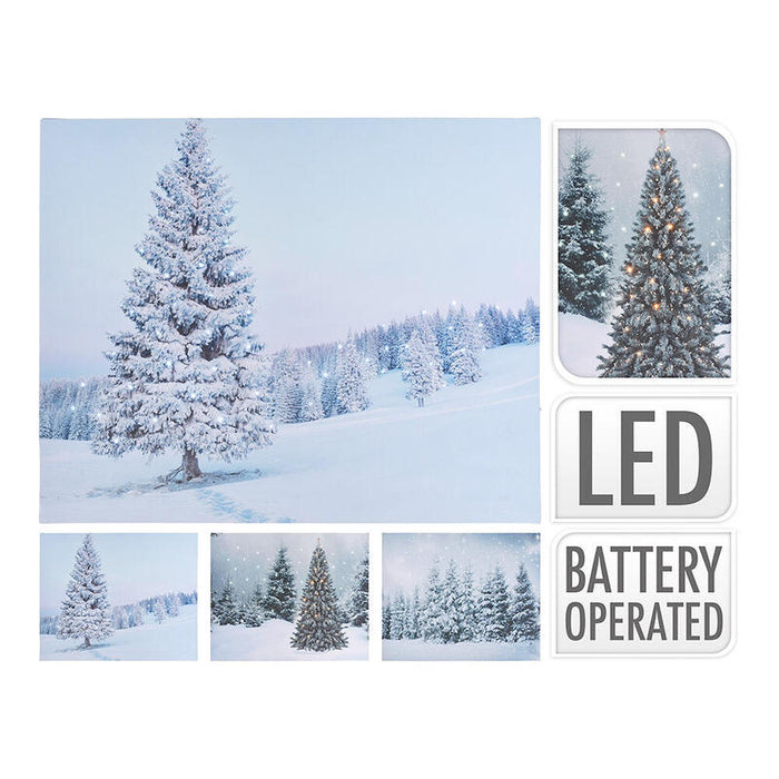 Cuadro Decorativo Con Led 50x1,5x40cm Modelo Arboles
