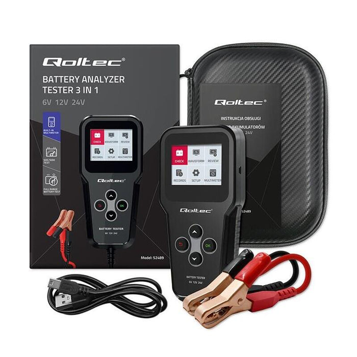 Cyfrowy Tester Akumulatora 3w1 Z Lcd 6v 12v 24v 30ah- 200ah