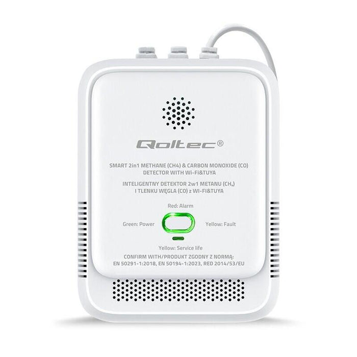 Czujnik Wycieku Gazu Ziemnego I Tlenku Wegla (Czadu) Tuya Wi-Fi Alarm 85db Led