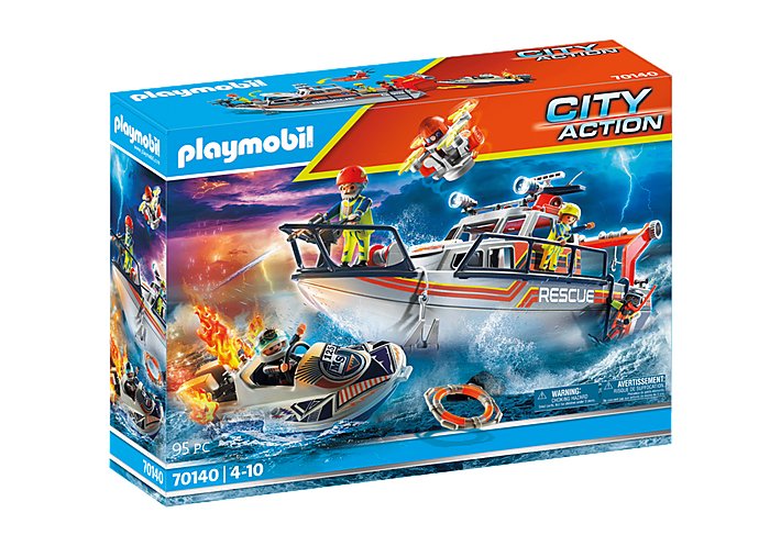 Playmobil 70140 City Action - Rescate En El Mar: Misión De Extinción De Incendios