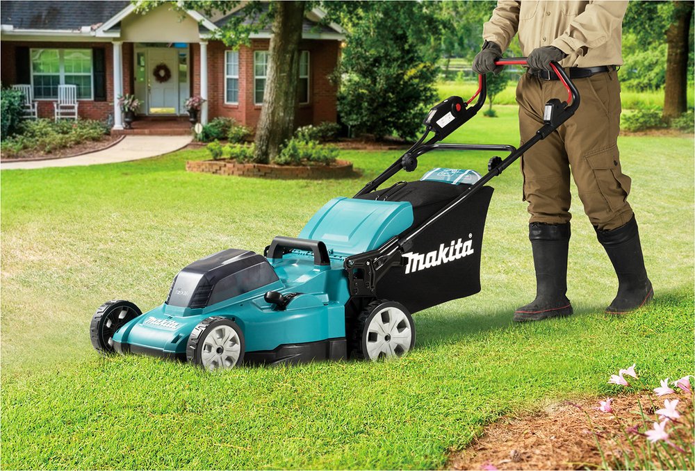 EAN 0088381756631 - Makita DLM480Z cortadora de césped Cortacésped manual Batería Negro, Turquesa imagen 18