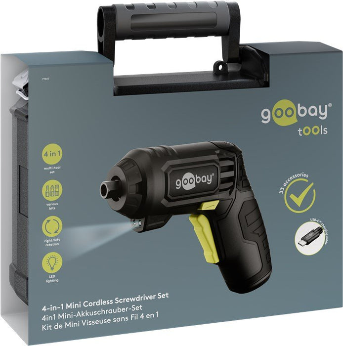 EAN 4040849778179 - Goobay 77817 destornillador eléctrico y llave de impacto 200 RPM Negro, Amarillo imagen 11