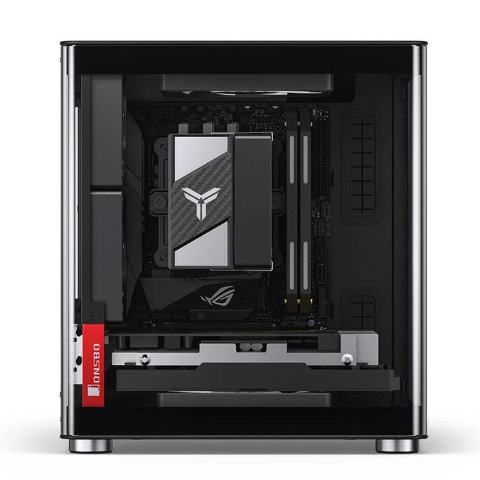 Jonsbo Tk-0 Pc Carcasa, Mini-Tower, Mini-Itx, Tempered Glass, Madera - Negro