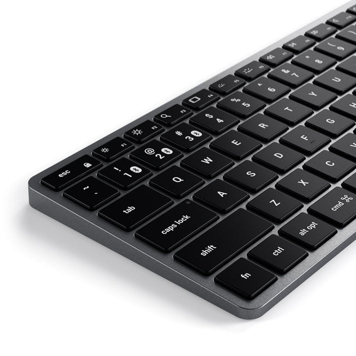 Satechi Slim X1 Teclado Oficina Bluetooth Qwerty Inglés Negro, Gris