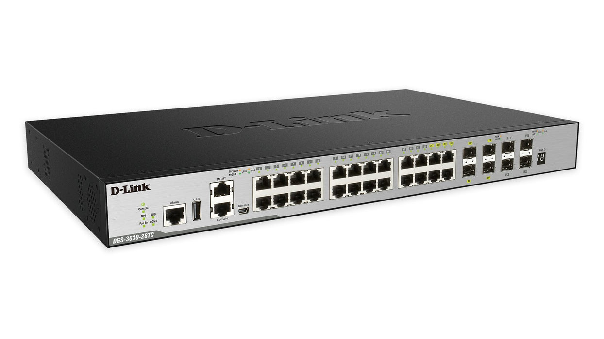 EAN 0790069472145 - D-Link DGS-3630-28TC switch Gestionado L3 Gigabit Ethernet (10/100/1000) 1U Negro imagen 1