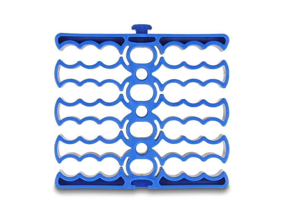 Delock 66325 Organizador De Cables Con 24 Entradas De Cable Azul