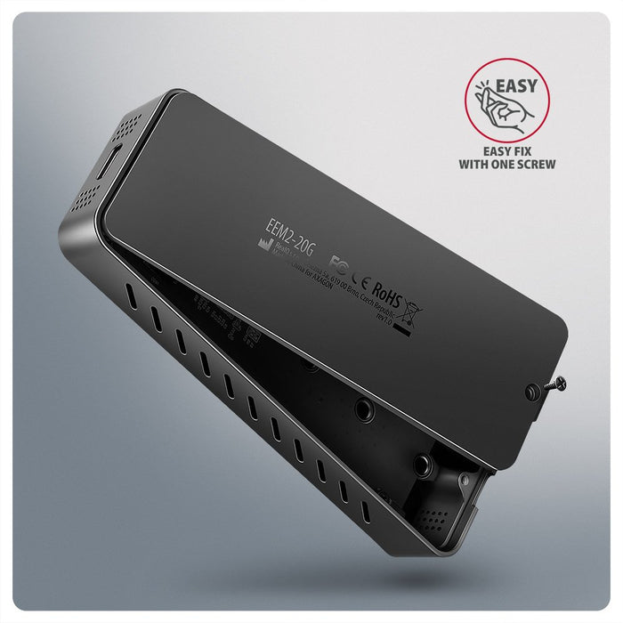 EAN 8595247908483 - Axagon EEM2-20G NVMe-SSD-Gehäuse USB-C 3.2 20 Gbps 2230 - 2280 - schwarz Caja externa para unidad de esta imagen 5