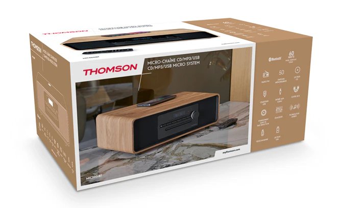 EAN 3499550388657 - Thomson MIC300IBT sistema de audio para el hogar Microcadena de música para uso doméstico 10 W Negro, Mad imagen 2