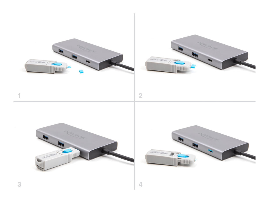 Delock 20950 Bloqueador De 10 Puertos Para Puerto Usb Type-C Hembra