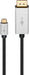 EAN 4040849601767 - Goobay 60176 adaptador de cable de vídeo 2 m USB Tipo C DisplayPort Negro, Plata imagen 1