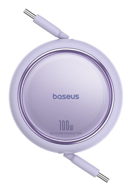 Baseus Cable Type-C - Type-C Free2draw Reatractable 480mb/S, 100w, 1m, Purple (P10364500511-00)