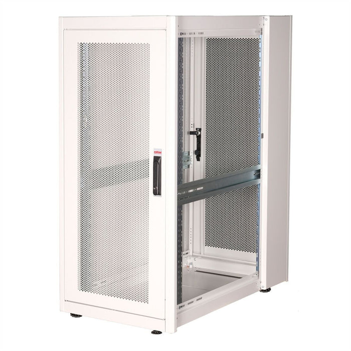 Roline 19-Zoll Serverschrank Basic 26 He, 600x1000 Bxt Perforiert Grau