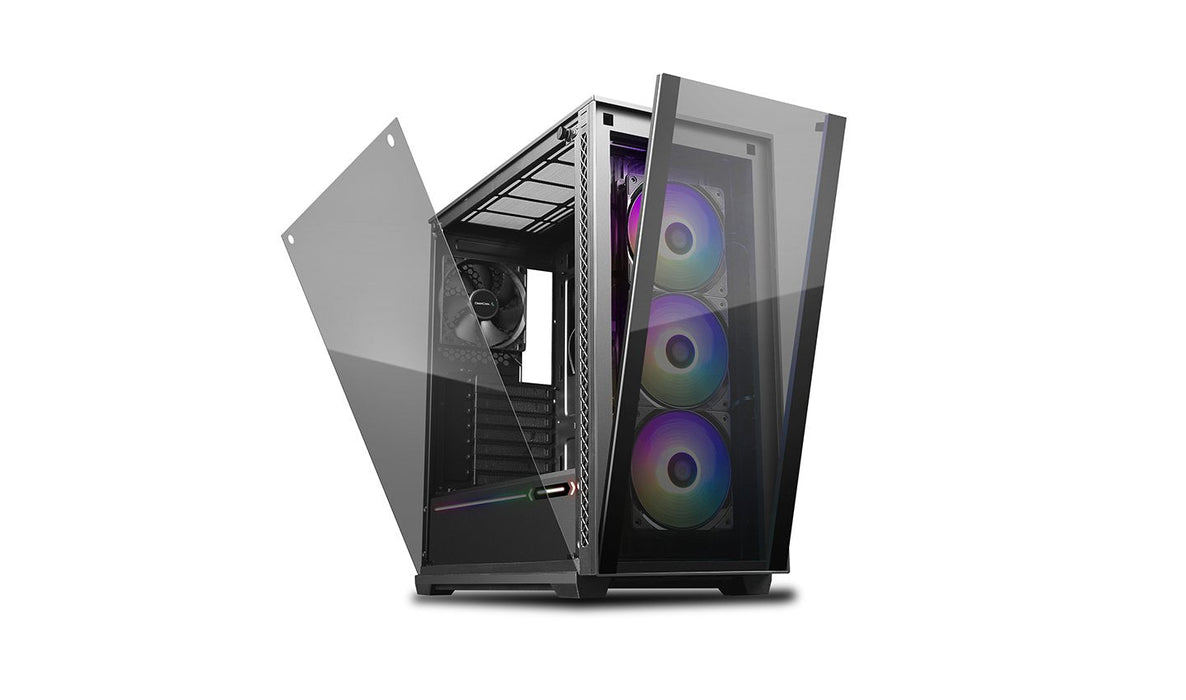 Caja Pc Deepcool E-Atx Matrexx 70-Add Rgb Black Tempered Glass Bahias 2x3'5,4x2'5/2xusb3.0/1xusb2.0/1xaudio(Hd)/1xmic/Cristal Templado