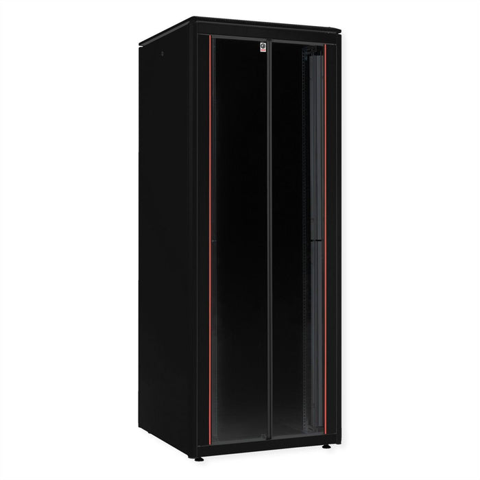 Roline 19-Zoll Netzwerkschrank Pro 47 He, 800x800 Bxt Glastr Schwarz