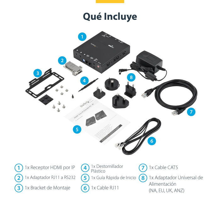 EAN 0065030868969 - StarTech.com ST12MHDLAN4R extensor audio/video Receptor AV Negro imagen 9
