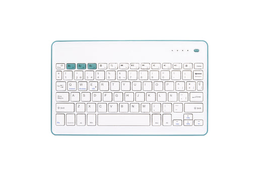 EAN 8420738193669 - SilverHT 111936640199 teclado para móvil Español Bluetooth Azul, Blanco imagen 1