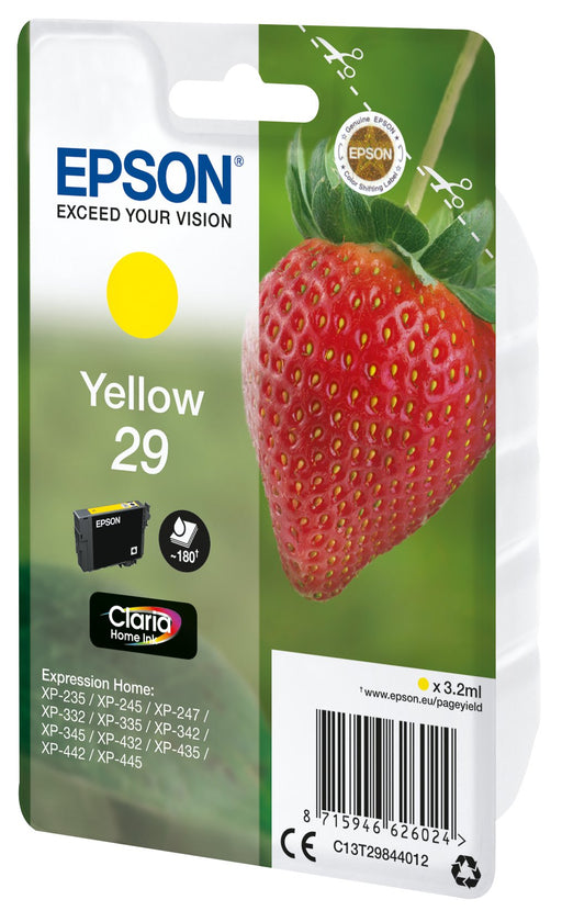 EAN 8715946626031 - Epson Strawberry C13T29844022 cartucho de tinta 1 pieza(s) Original Amarillo imagen 1