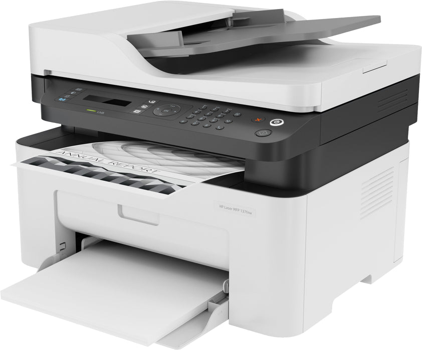 Multifuncion Hp Laser Monocromo Laserjet Mfp 137fnw Fax -  A4 -  20ppm -  128mb -  Usb -  Red -  Wifi