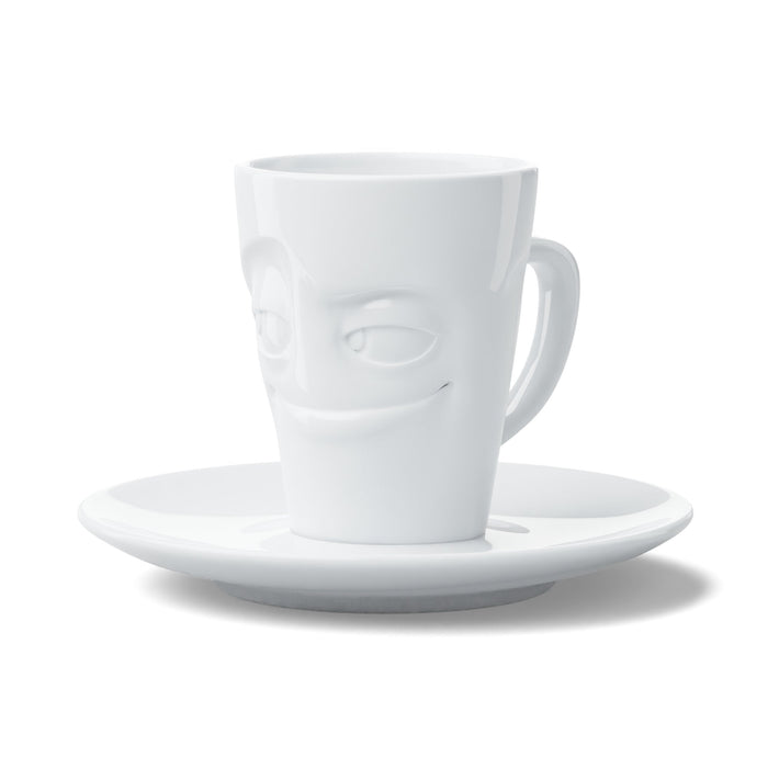 Fiftyeight Espresso Mug Con Henkel 80ml - Verschmitzt Blanco