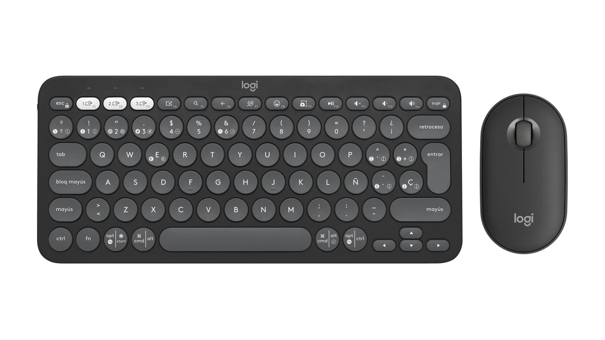EAN 5099206115651 - Logitech 920-012227 teclado Ratón incluido Universal RF Wireless + Bluetooth QWERTY Español Grafito imagen 1