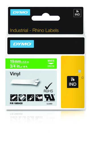 EAN 0071701059765 - DYMO 1805420 cinta para impresora de etiquetas Blanco sobre verde imagen 1