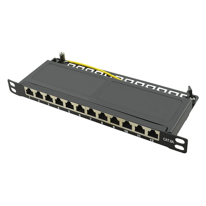 Patchpannel 10" 12 Port Cat6a Stp Negro 0.5 He Logilink