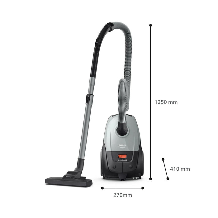 Vacuum Cleaner Philips Input Power 850 W Dust Capacity 3 L Cylinder Vacuum Cleaning Type Dry Dust Container Dust Bag Colour Black/Grey Xd2142/12