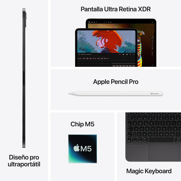 EAN 0195950396140 - Apple iPad Pro Apple M 512 GB 27,9 cm (11") 12 GB Wi-Fi 7 (802.11be) iPadOS 26 Plata imagen 8