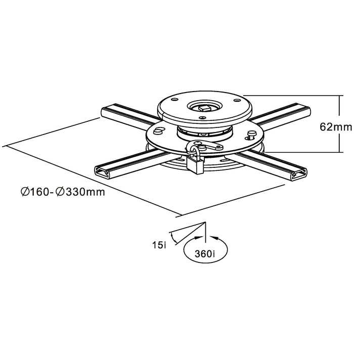 Soporte Para Proyector Inline De Montaje En Pared Máx. 20kg