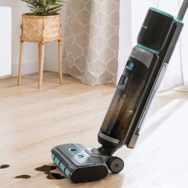 EAN 8435484058636 - Cecotec FreeGo Wash&Vacuum Mopa eléctrica Batería Húmedo Sin bolsa Negro, Azul 3 Ah imagen 8