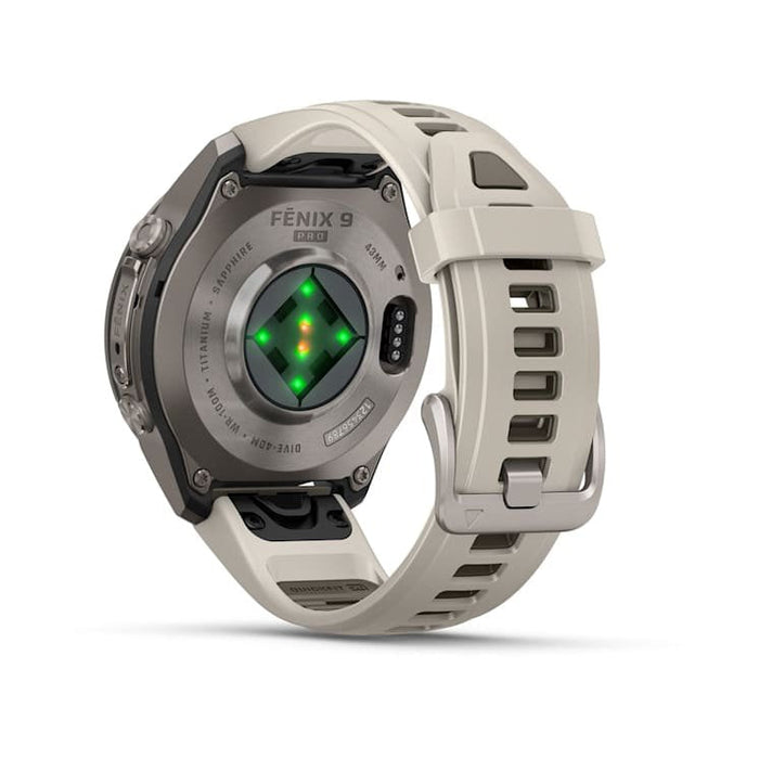 Garmin Fenix 9 Pro Titanio Con Correa De Silicona En Blanco Smartwatch 43mm