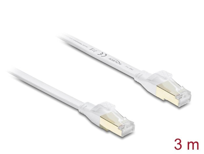 Delock Rj45 Flachband Cable De Red Cat.8.1 U Ftp 40gbps, 3m